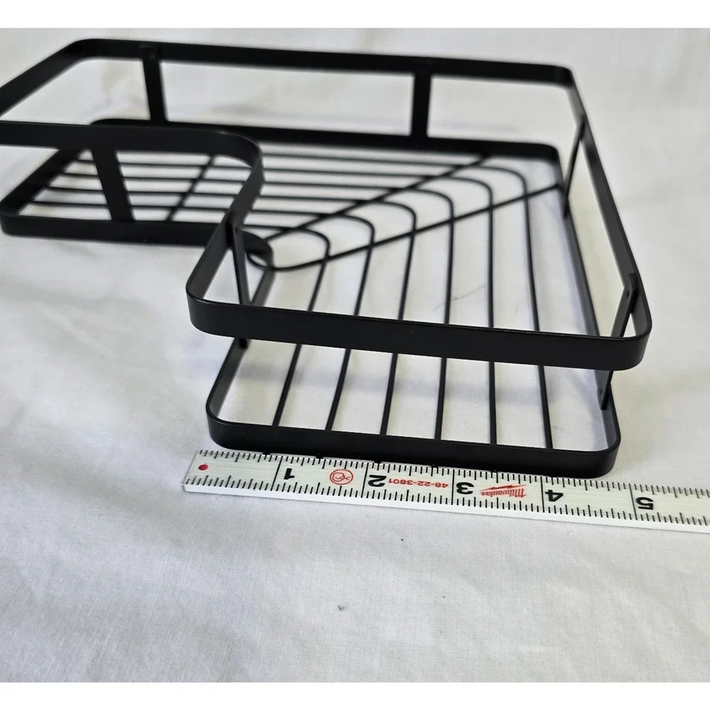 Metal Corner Shower Caddy Black Suitable for Multiple Spaces 2 In Box New